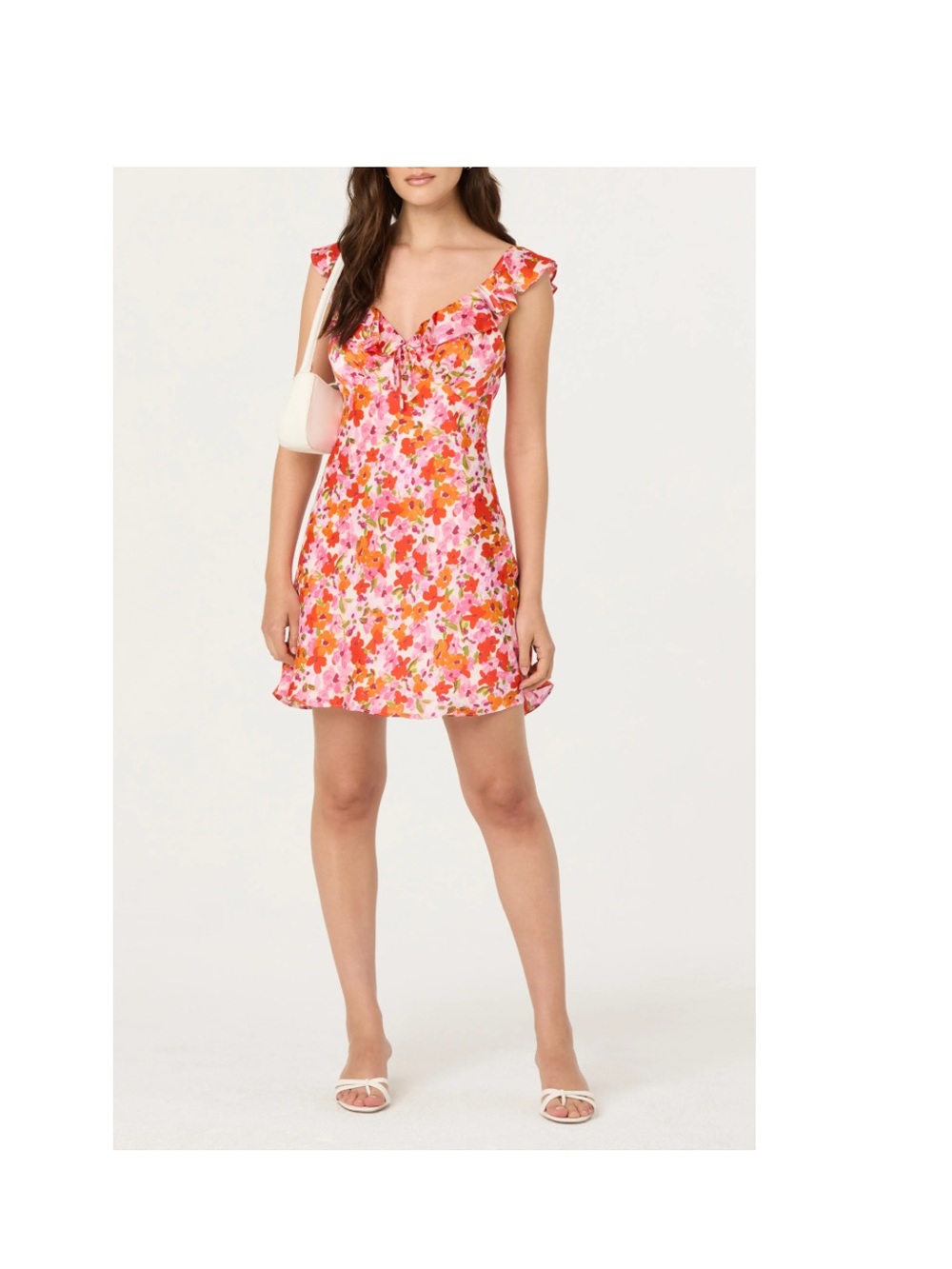ASTR The Label Floral Ruffle Mini Dress